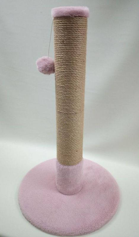 Когтеточка-столбик, круг, 35 х 35 х 54 см розовый
