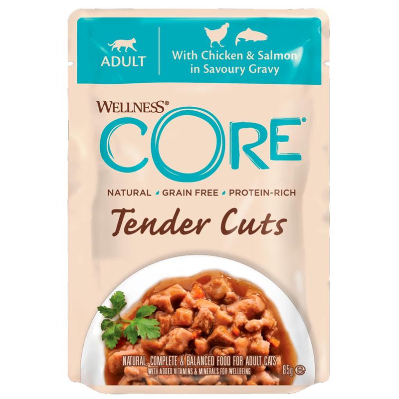 CORE Tender Cuts Chicken & Salmon 85 гр