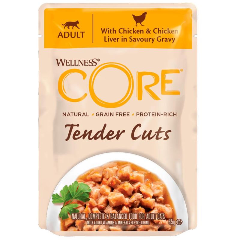 CORE Tender Cuts Chicken & Chicken Liver 85 гр