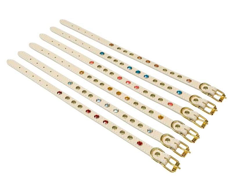 Ошейник №12 с подкладом украшенный 1 шт