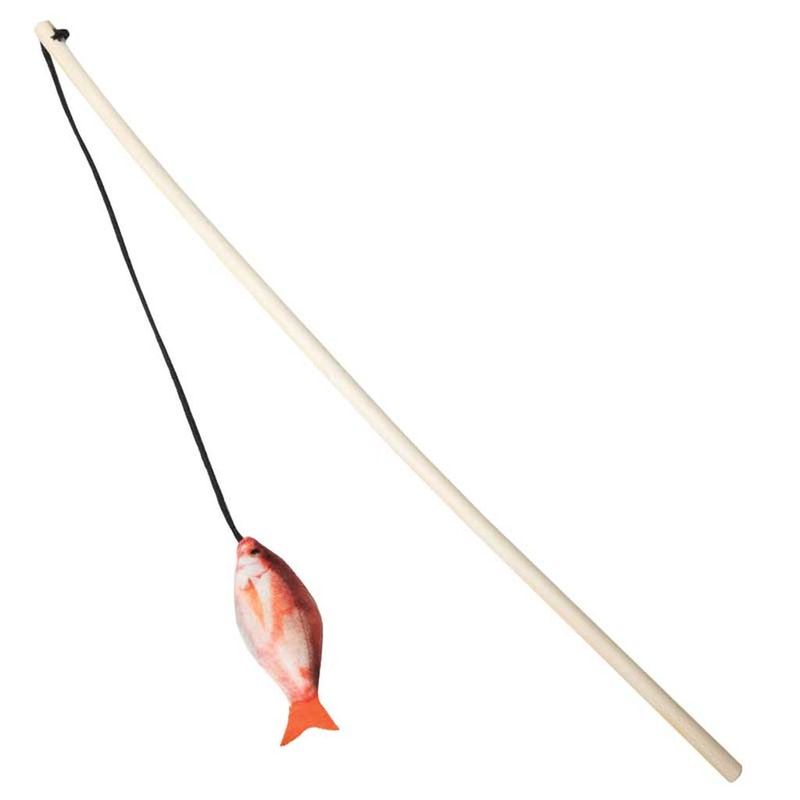 Игрушка-дразнилка для кошек "Красноперка" 7,5 / 40 см