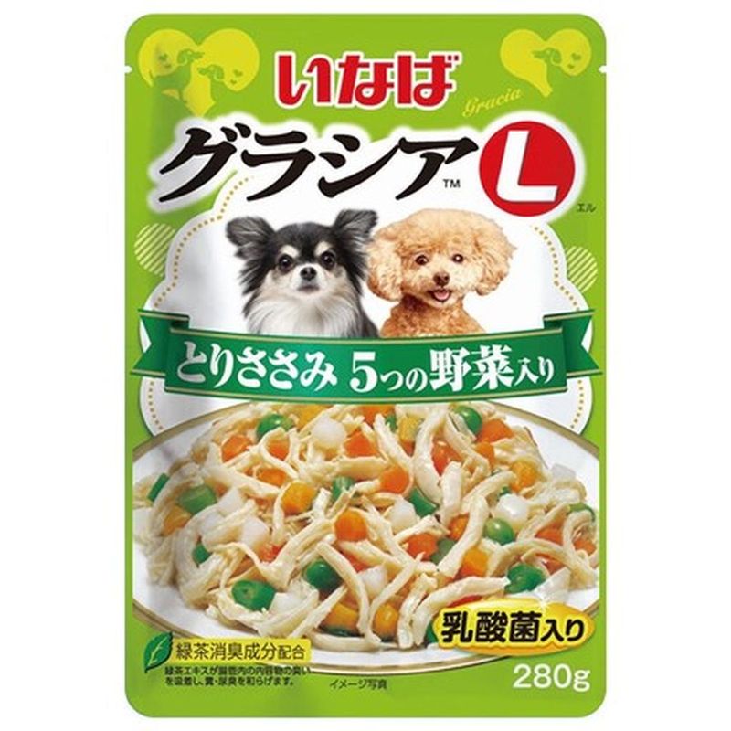 Gracia L, Влажный корм для собак Куриное филе с овощами, пауч 280 гр