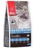 Blitz Sensitive Turkey Adult Sterilised Cat 400 гр