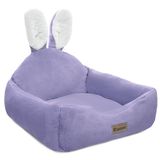 Лежанка квадратная "Зайка", 50 х 50 х 22 см сиреневый