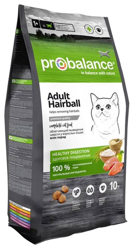 ProBalance Adult Hairball Корм сухой д/кош, облегчающий выведение шерсти 10кг