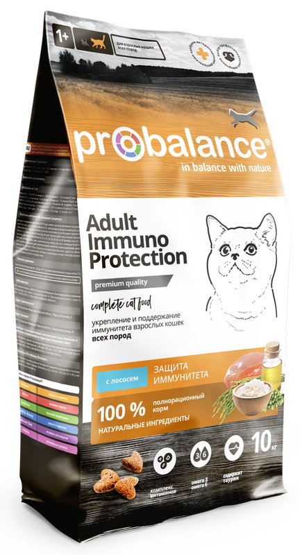 ProBalance ADULT Immuno Protection Корм сухой д/кош. с лососем 10 кг