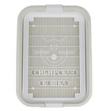 Туалет для кошек "ПРЕМИУМ" с сеткой высокие ножки кремовый