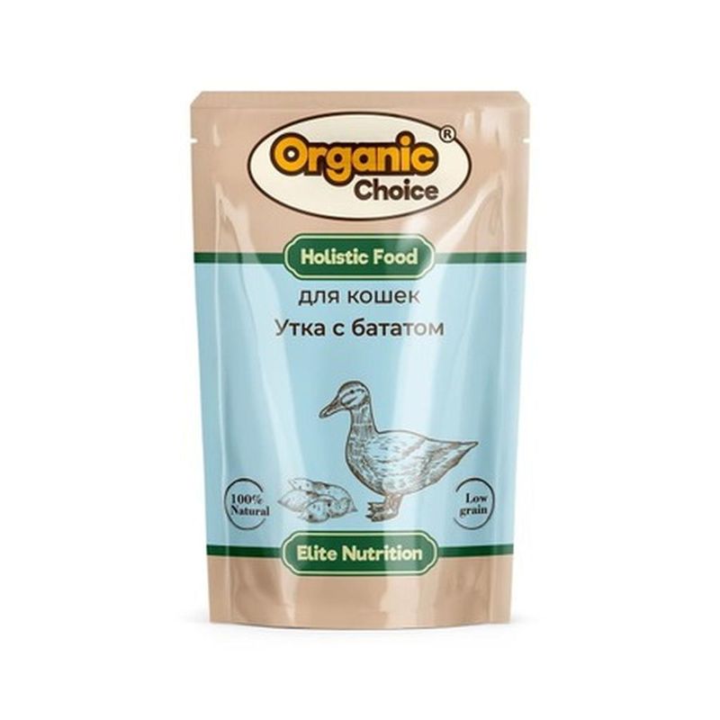 Organic Сhoice Корм д/вз. кошек Утка с бататом в соусе пауч 85 гр