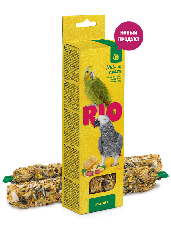 Палочки для попугаев с орехами и медом 2 х 90 гр