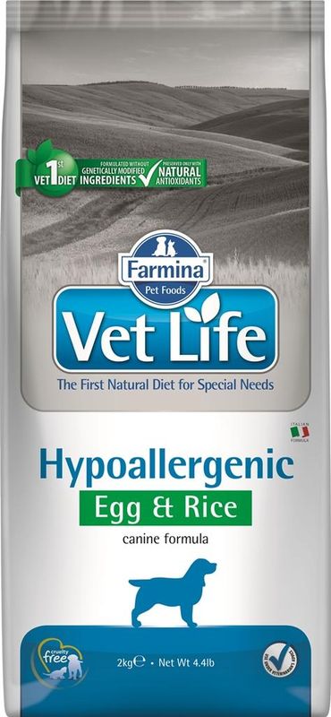 Vet Life Dog Hypoallergenic Egg & Rice 2 кг