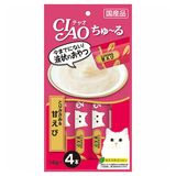 CIAO Churu, Лакомство-пюре для кошек с куриным филе и креветкой 4 х 14 гр