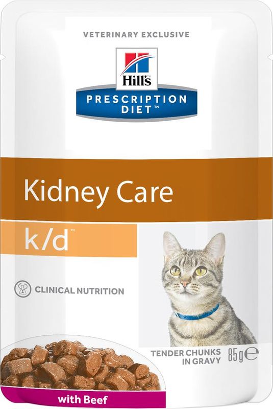 Prescription Diet™ k/d™ Feline Tender Chunks in Gravy with Beef 85 гр