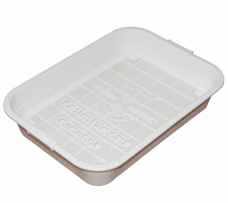 Туалет для кошек с сеткой Премиум белый