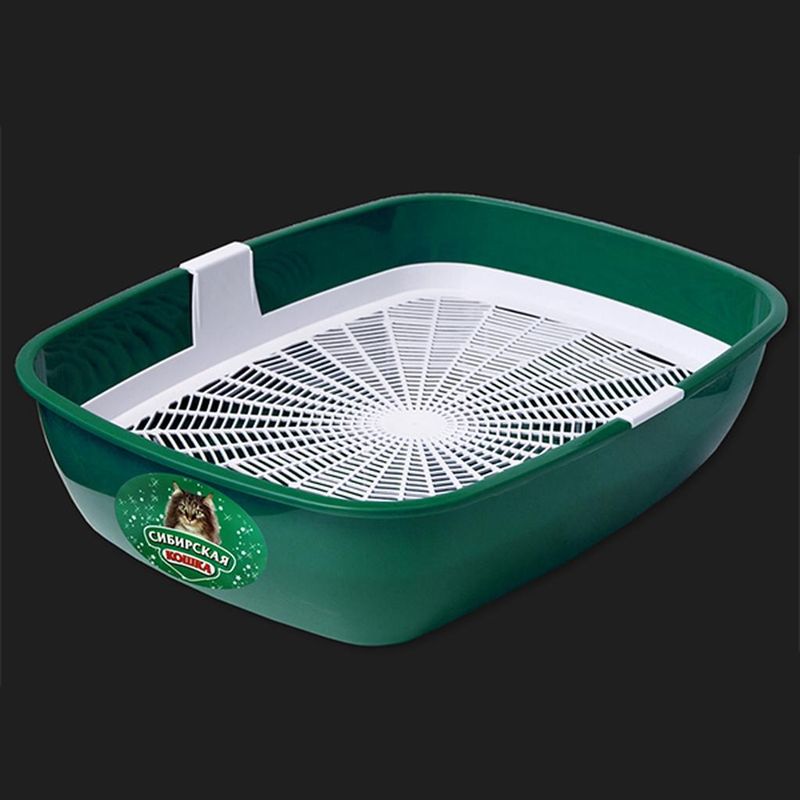 Туалет для кошек "Альбус" с сеткой капучино