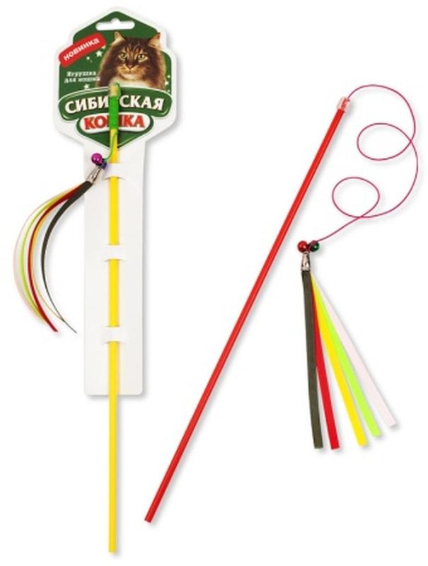 Дразнилка-удочка мышь плюшевая