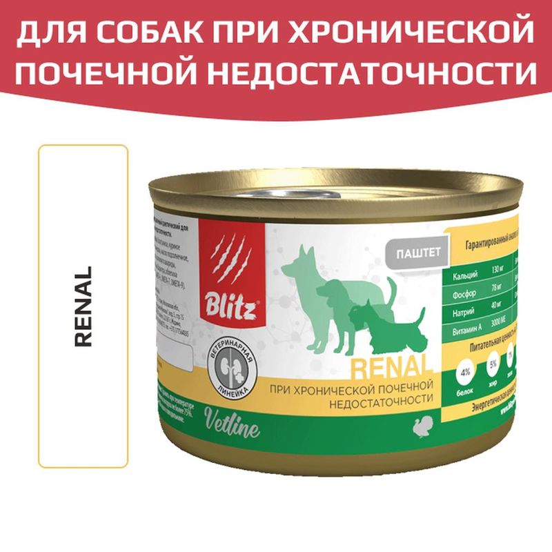 Blitz Vetline Dog Renal 200 гр