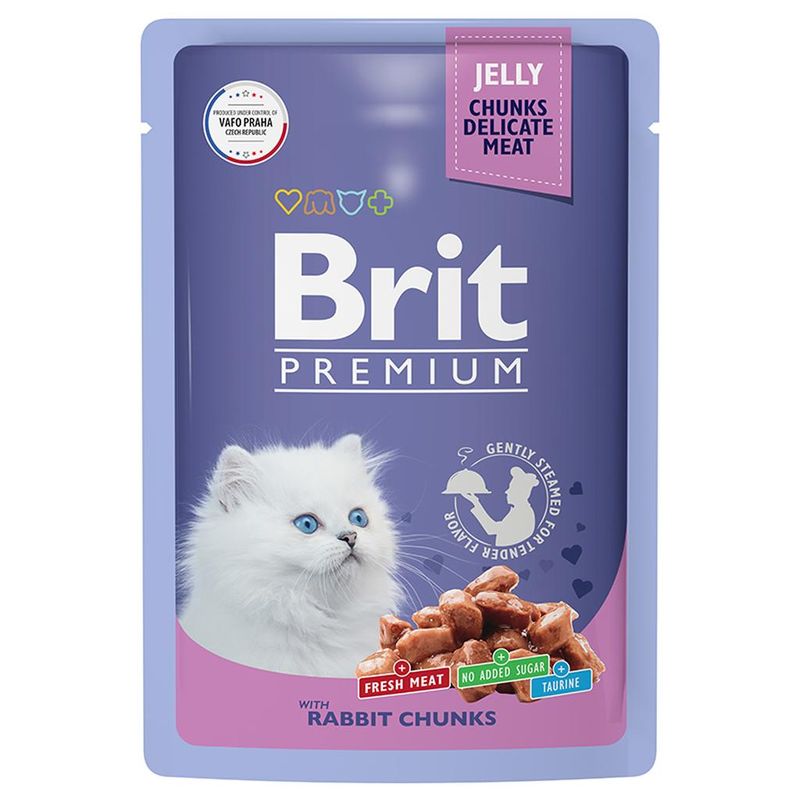 Brit Premium Cat Pouch with Rabbit in Jelly for Kitten 85 гр