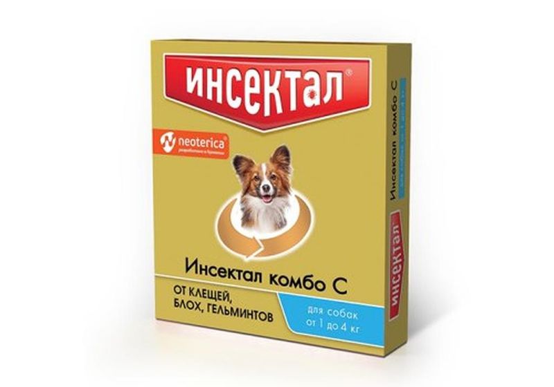Комбо Капли от клещей и блох для собак 1-4 кг