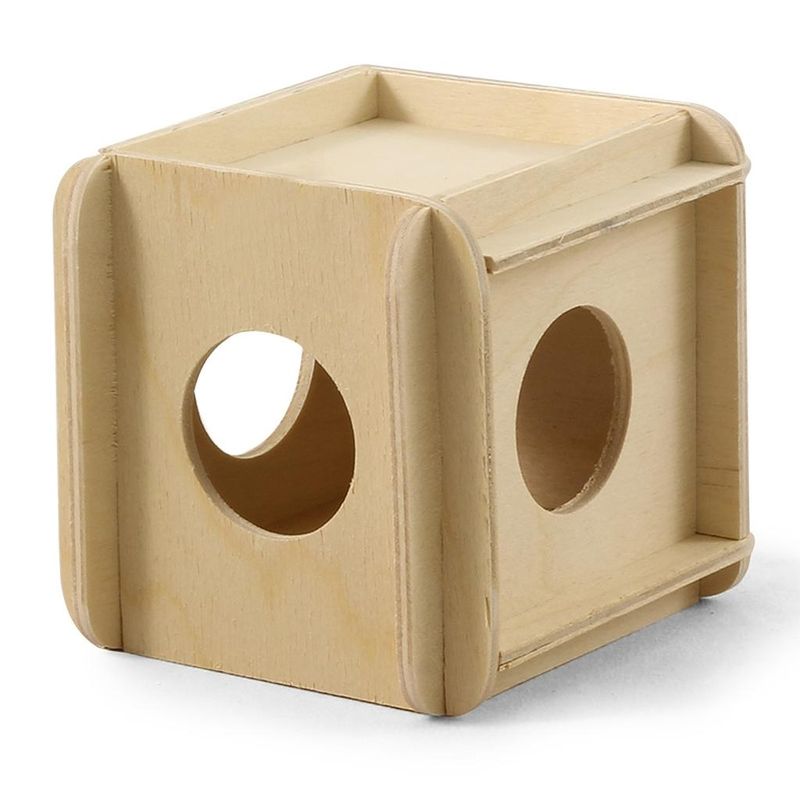 Игрушка-кубик для мелких животных, деревянный 10 х 10 х 11,5 см