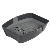 Туалет для кошек "ЕВРО" глубокий с сеткой телегрей