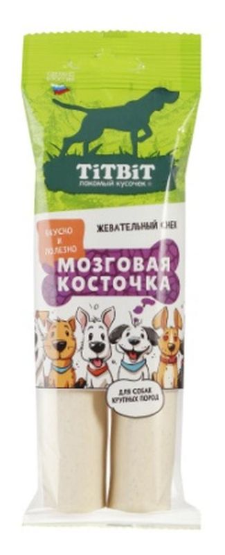 Жевательный снек Мозговая косточка лакомство для собак крупных пород 105 гр