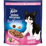 Корм сухой для котят "Двойная вкуснятина" с курицей 600 гр
