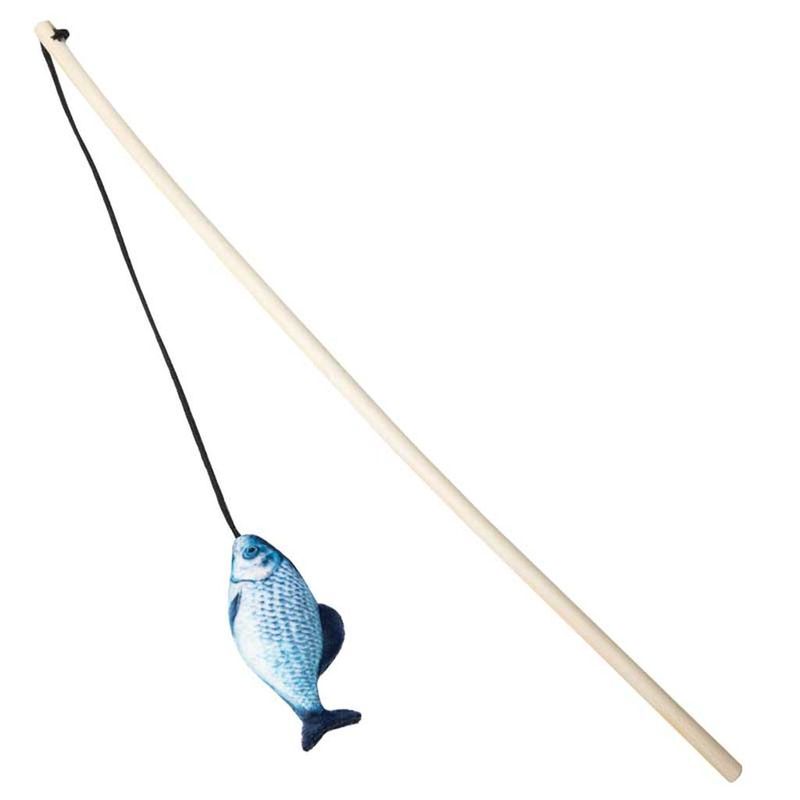 Игрушка-дразнилка для кошек "Карасик" 7,5 / 40 см