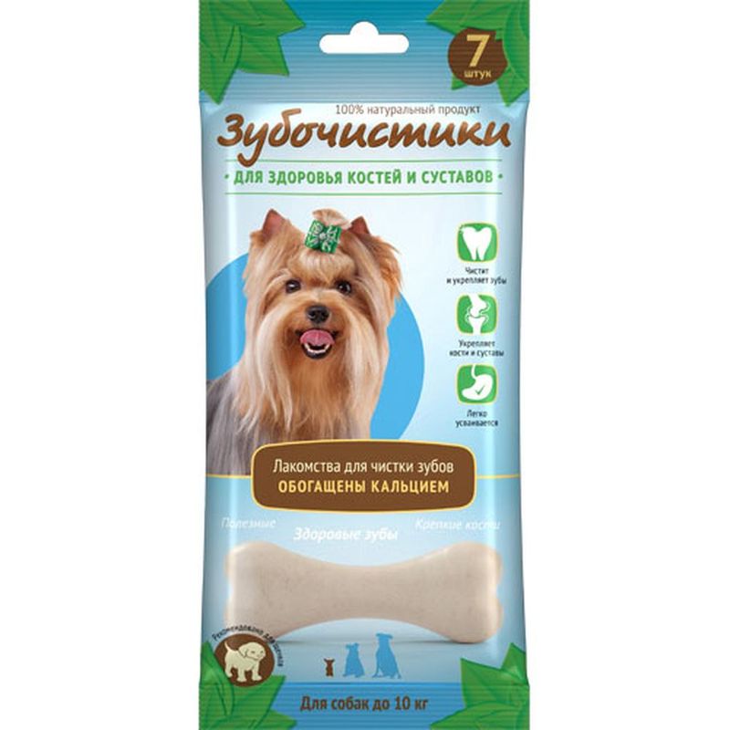 Зубочистики "Кальциевые" для собак мелких пород, 7 шт 60 гр