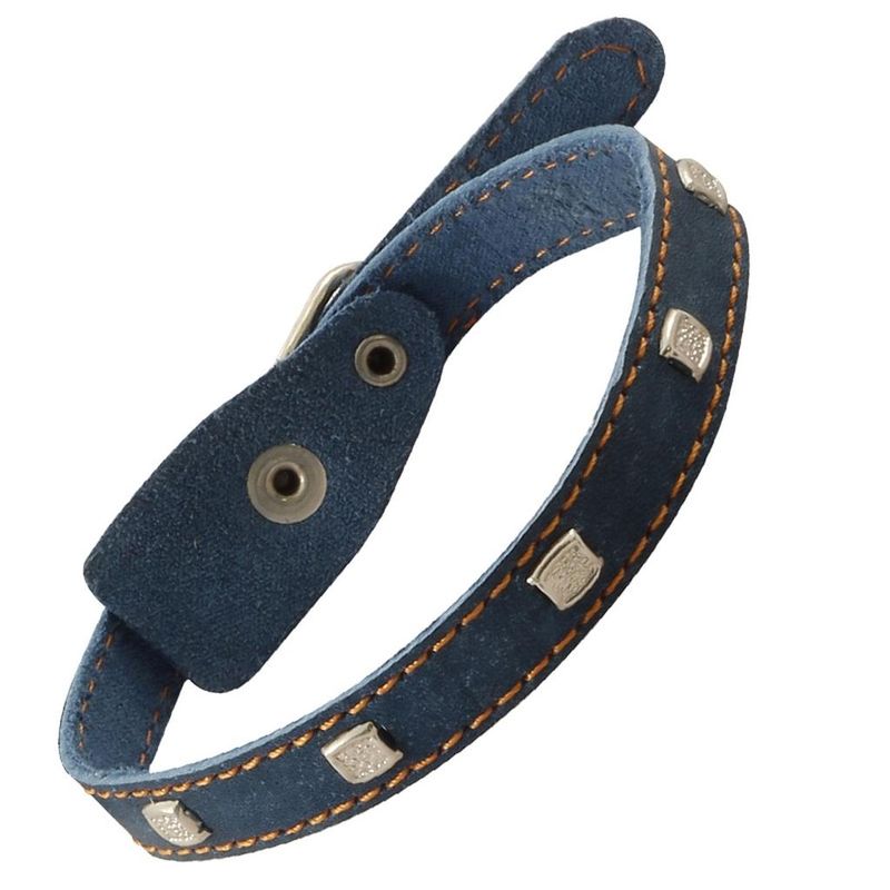 Ошейник кожаный с украшением 45 х 2 см