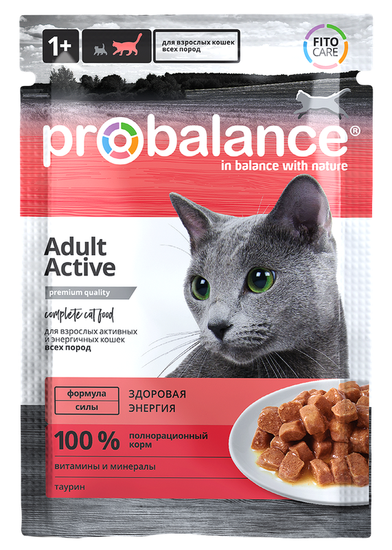 ProBalance Active д/кош. активных, пауч 85 г(28шт)