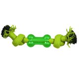 Игрушка для собак "Веревка-канат, 2 узла и кость" 4,5 х 3 х 24 см