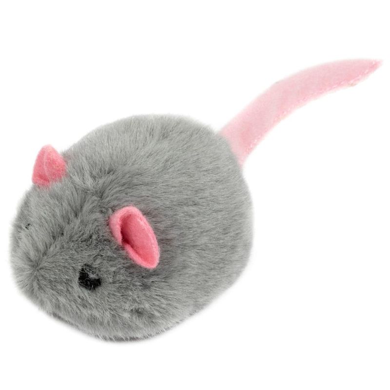 Мышка со звуковым чипом, искусственный мех 6 см