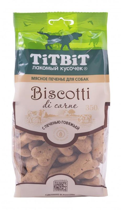 Мясное печенье Biscotti с говяжьей печенью 350 гр