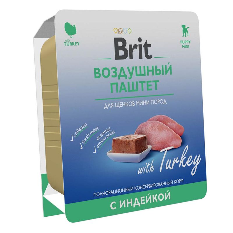 Воздушный паштет для щенков мини пород с индейкой, ламистер 100 гр