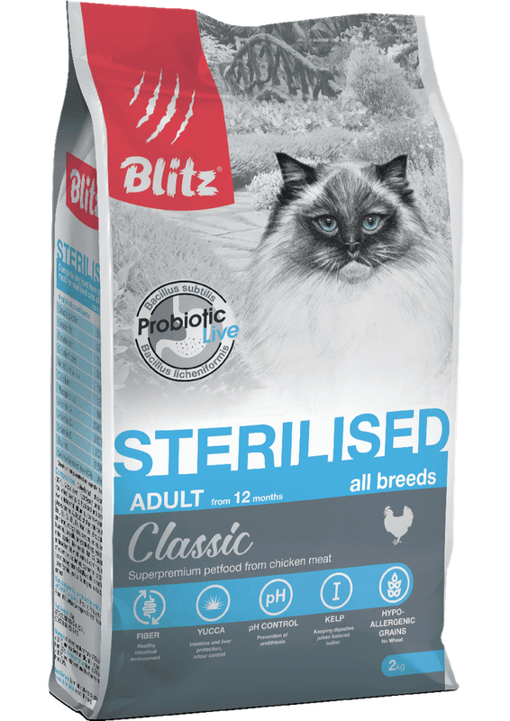 Blitz Classic Chicken Adult Sterilised Cat 400 гр