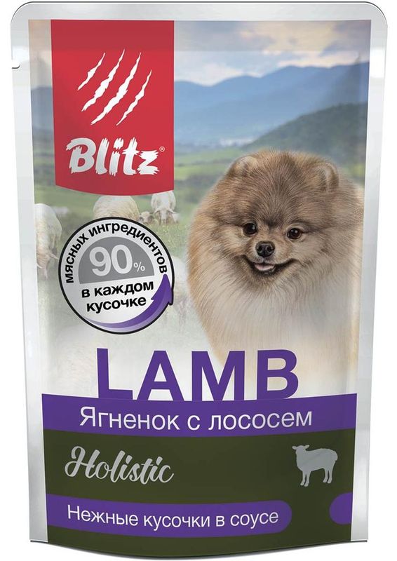 Blitz Holistic Lamb & Salmon Adult Dog Small Breeds in Gravy 85 гр
