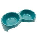 Миска для кошек "МЯУС" двойная 2*300 мл тиффани