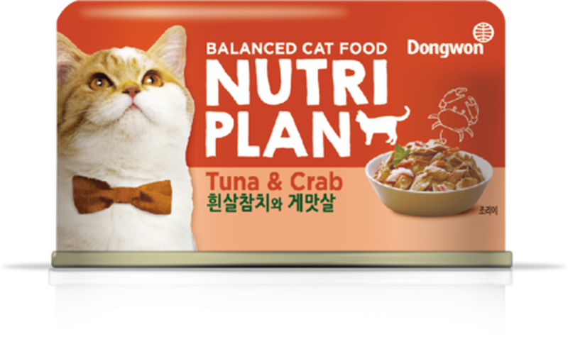 Консервированный корм для кошек всех возрастов, тунец с крабом в собственном соку 160 гр