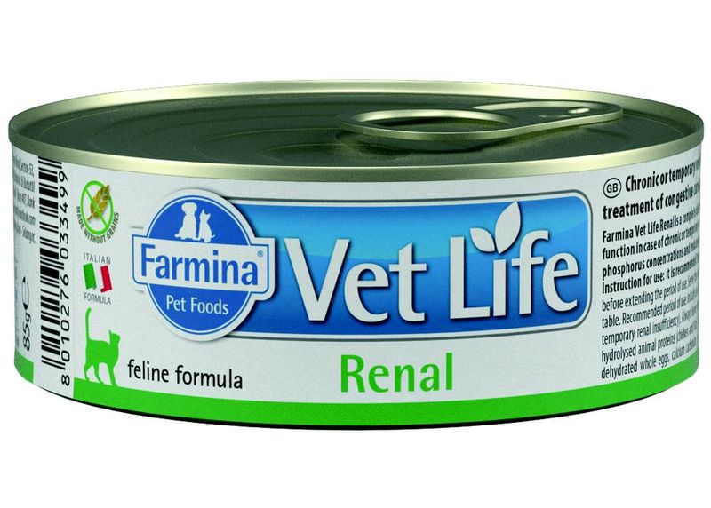 Фармина Vet Life Renal паштет при почечной недостаточности для кошек 85г