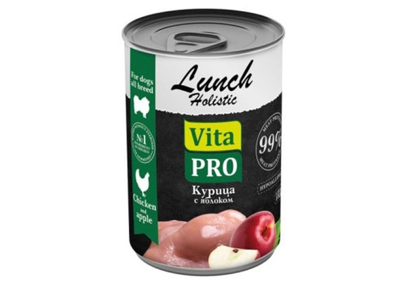 VITA PRO LUNCH Консервы для собак курица с яблоком 400 гр