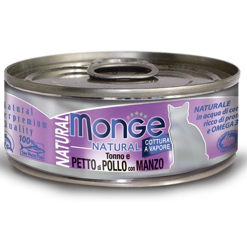 Monge Cat Natural Tuna and Chicken with Beef 80 гр