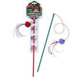 Дразнилка-удочка шарик с лентами и погремушкой