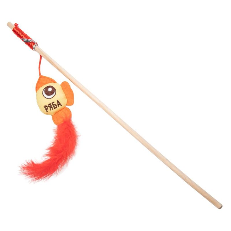 Игрушка-дразнилка для кошек "Курочка Ряба" 8 - 18 / 40 см