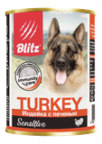 Blitz Sensitive Dog Turkey & Liver (Pate) 400 гр