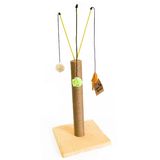 Когтеточка столбик,с тремя дразнилками шт