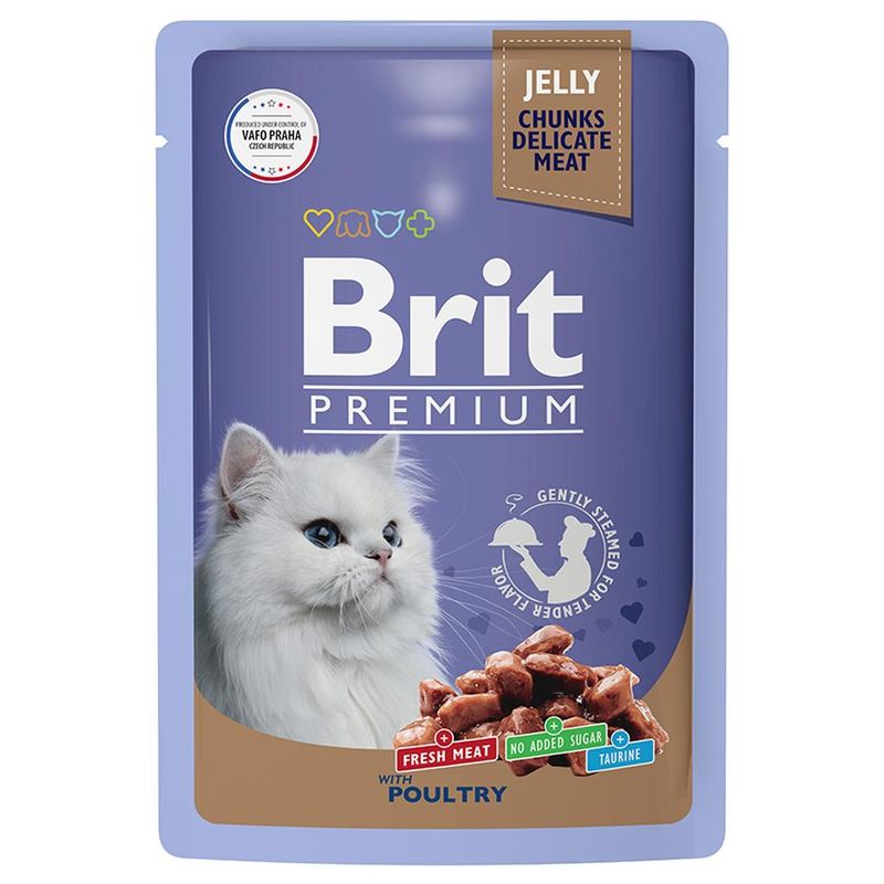 Brit Premium Cat Pouch with Poultry in Jelly 85 гр