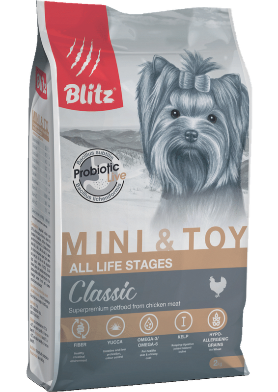 Blitz Classic Mini & Toy Breeds Dog All Life Stages 500 гр