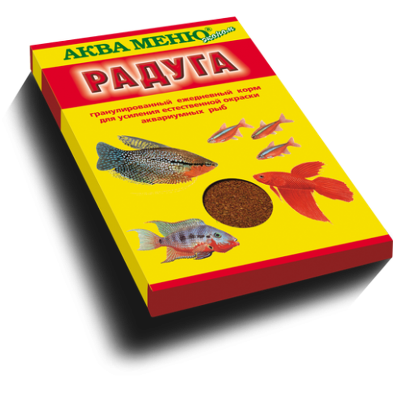 Ежедневный экструдированный корм для усиления естественной окраски рыб "Радуга" 30 гр