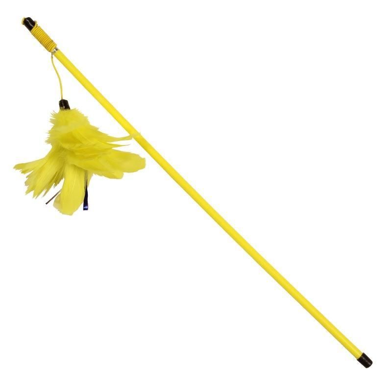 Удочка-дразнилка «Перья» 50 / 10 см синие