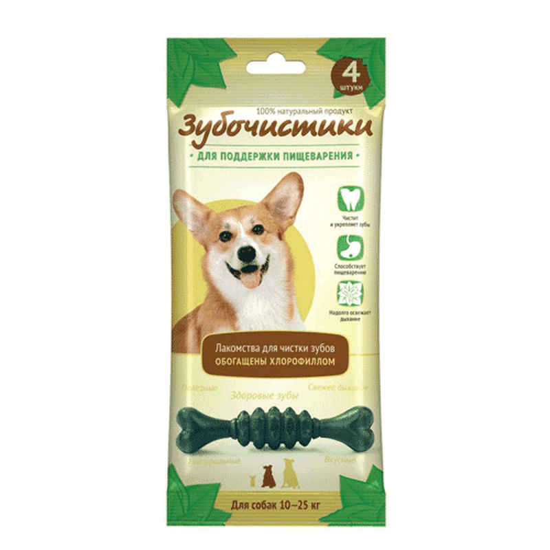 Зубочистики "Мятные" для собак средних пород, 4 шт 70 гр